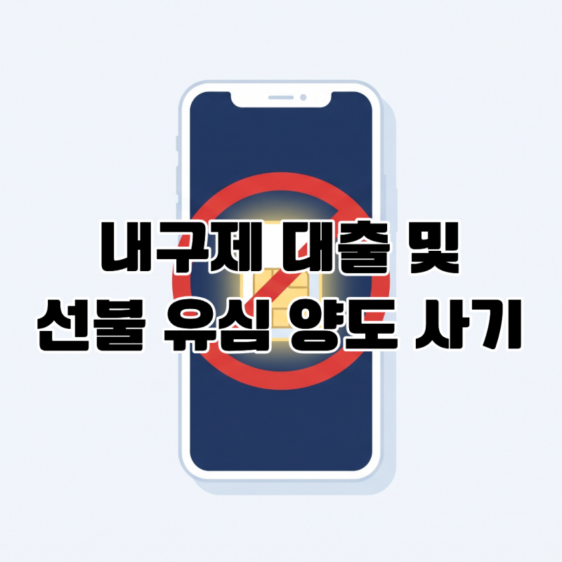 급전 마련의 함정: 휴대폰 내구제 대출 및 선불 유심 양도 사기 주의