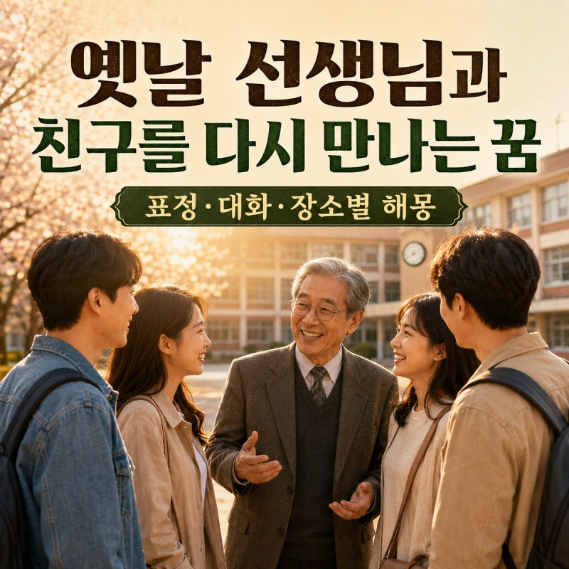 옛날 선생님과 친구를 다시 만나는 꿈｜표정·대화·장소별 해몽