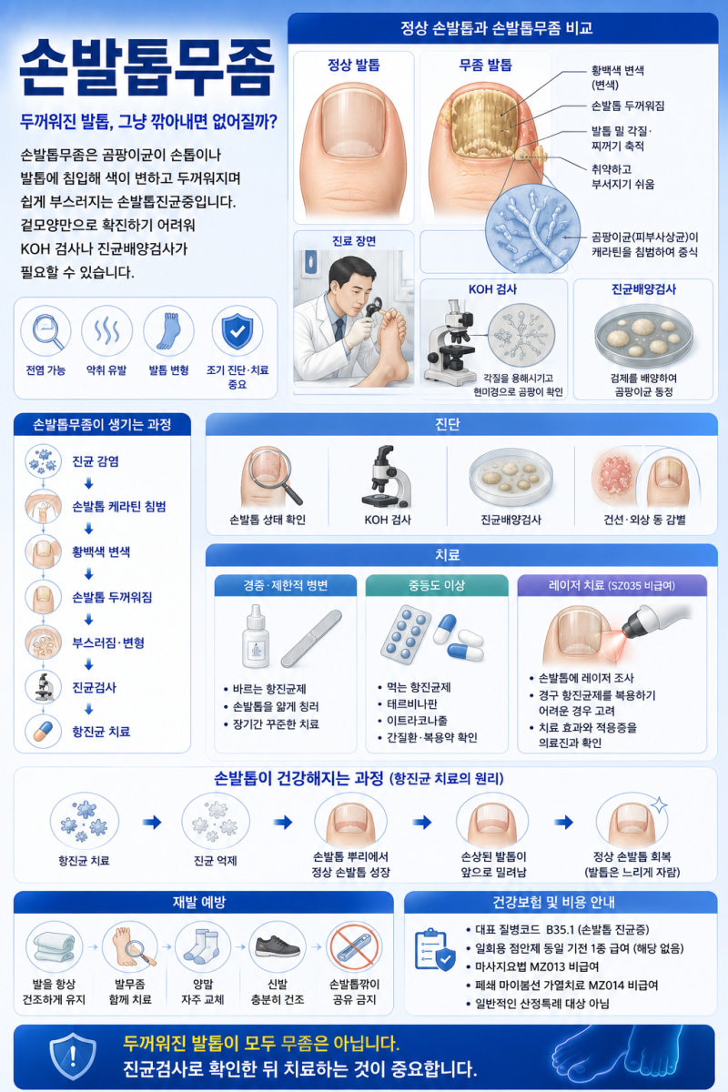 손발톱무좀, 두꺼워진 발톱, 그냥 깎아내면 없어질까?