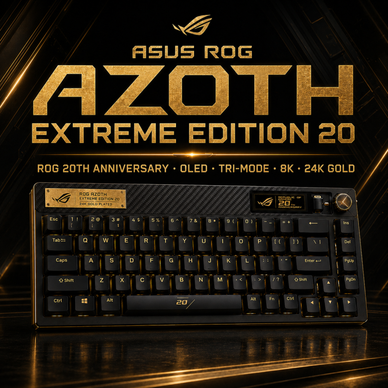 ASUS ROG Azoth Extreme Edition 20 - 20주년 한정판에 8K와 OLED를 담다