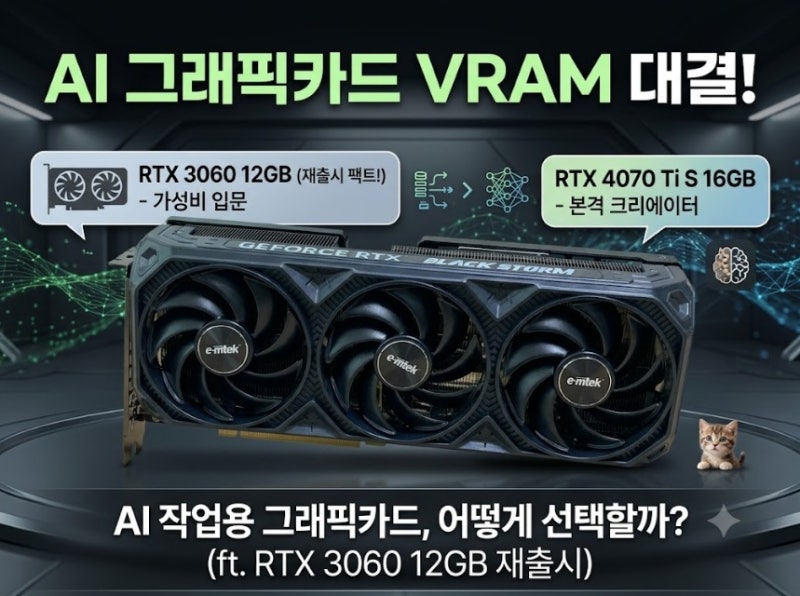 AI 작업용 그래픽카드, 어떻게 선택할까? 스테이블 디퓨전, ComfyUI 등 (ft. RTX 3060 12GB 재출시)