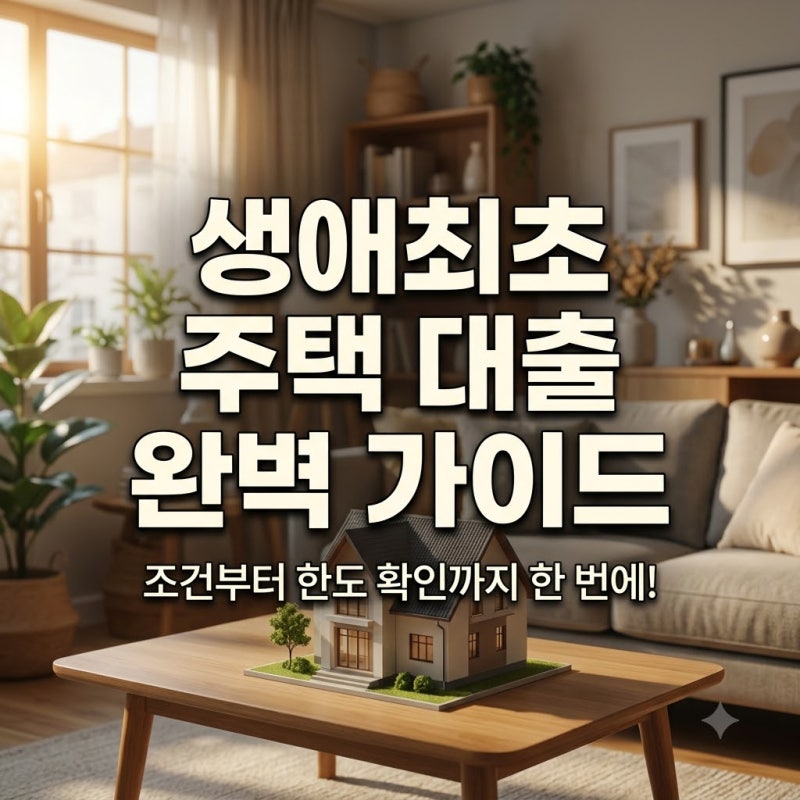 생애최초 주택구입자 대출 조건과 한도 미리 확인하는 방법 총정리