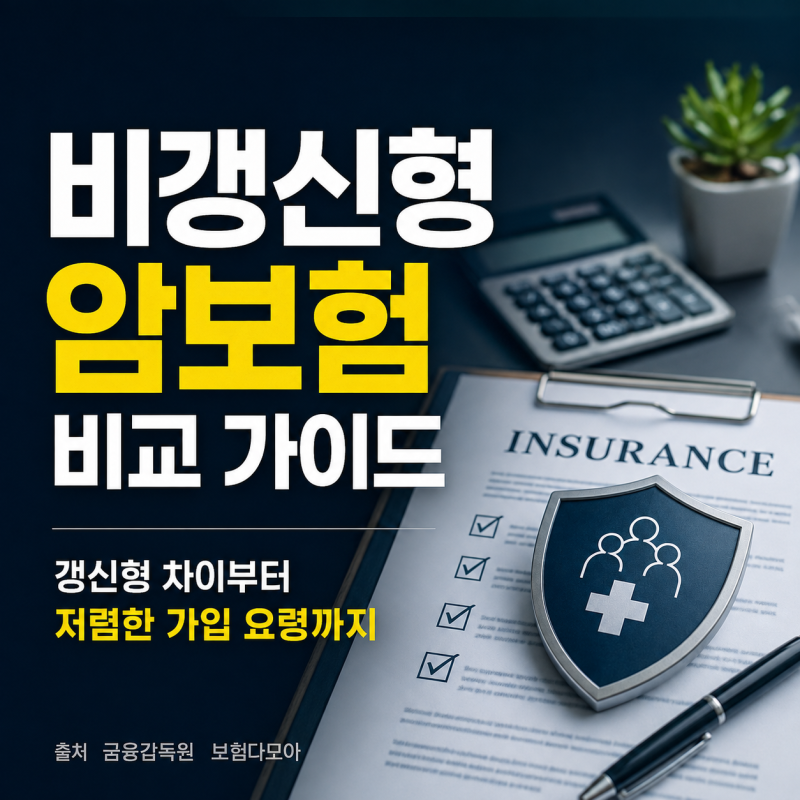 암보험 비갱신형 비교 핵심 포인트: 소액암 범위와 보장 금액 설정 기준