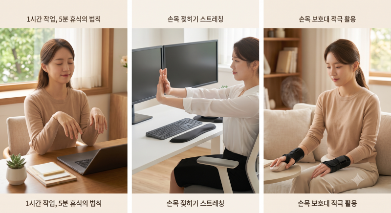 [3탄] 파스만 붙이고 버티지 마세요! 손목터널 증후군 통증 잡는 일상 속 관리 꿀팁