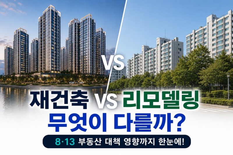 [부동산] 재건축 vs 리모델링 차이점과 8·13 부동산 대책 영향