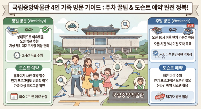 국립중앙박물관 가족 나들이 완벽 가이드: 주차 꿀팁 & 도슨트 예약
