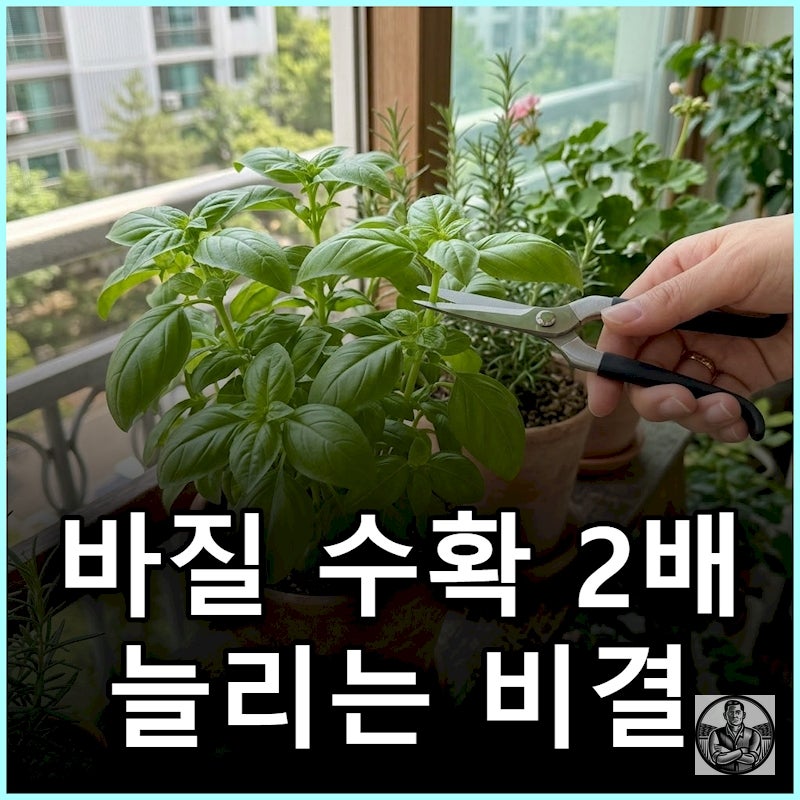 "아래 잎만 뜯다 망합니다" 가을 스위트바질 순치기