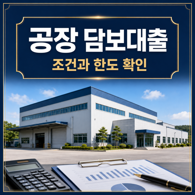 공장 담보대출 조건과 한도, 계약 전 확인사항