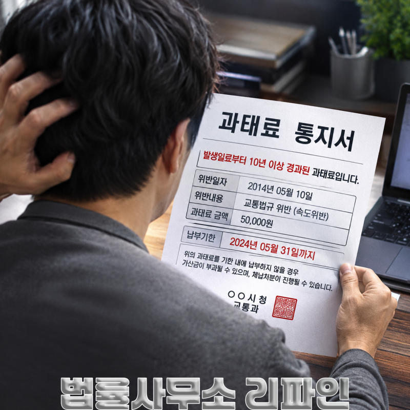 26년 전 과태료를 지금 내라고 한다면, 소멸시효와 이의제기는 어떻게 해야 할까?