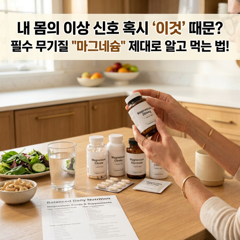 "마그네슘" 효능부터 하루 권장량·부작용까지, 제대로 알고 먹는 법