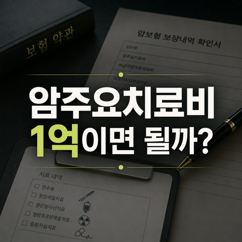 암주요치료비란? 1억 가입 시 보장범위·지급횟수와 비급여암주요치료비 차이