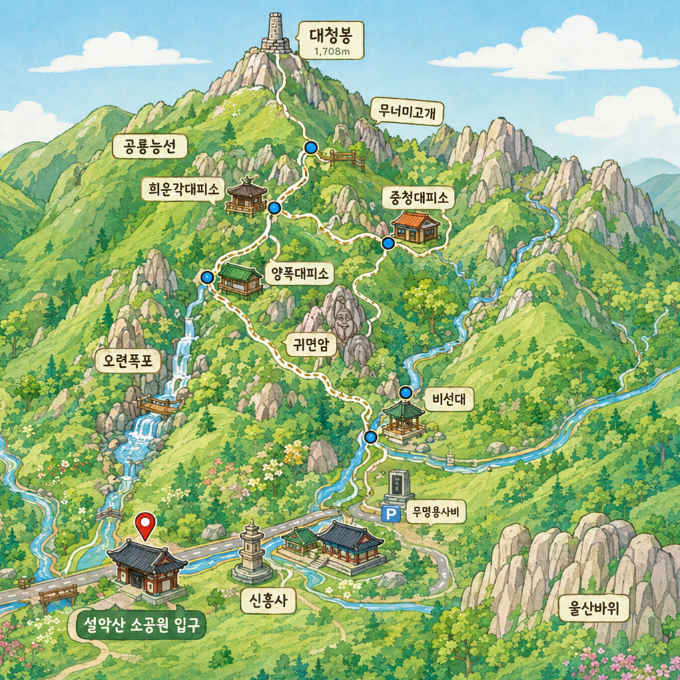 대체 등산을 왜 하는건데, 1회 대등왜 설악산 천불동계곡 코스 초보자 가능할까?