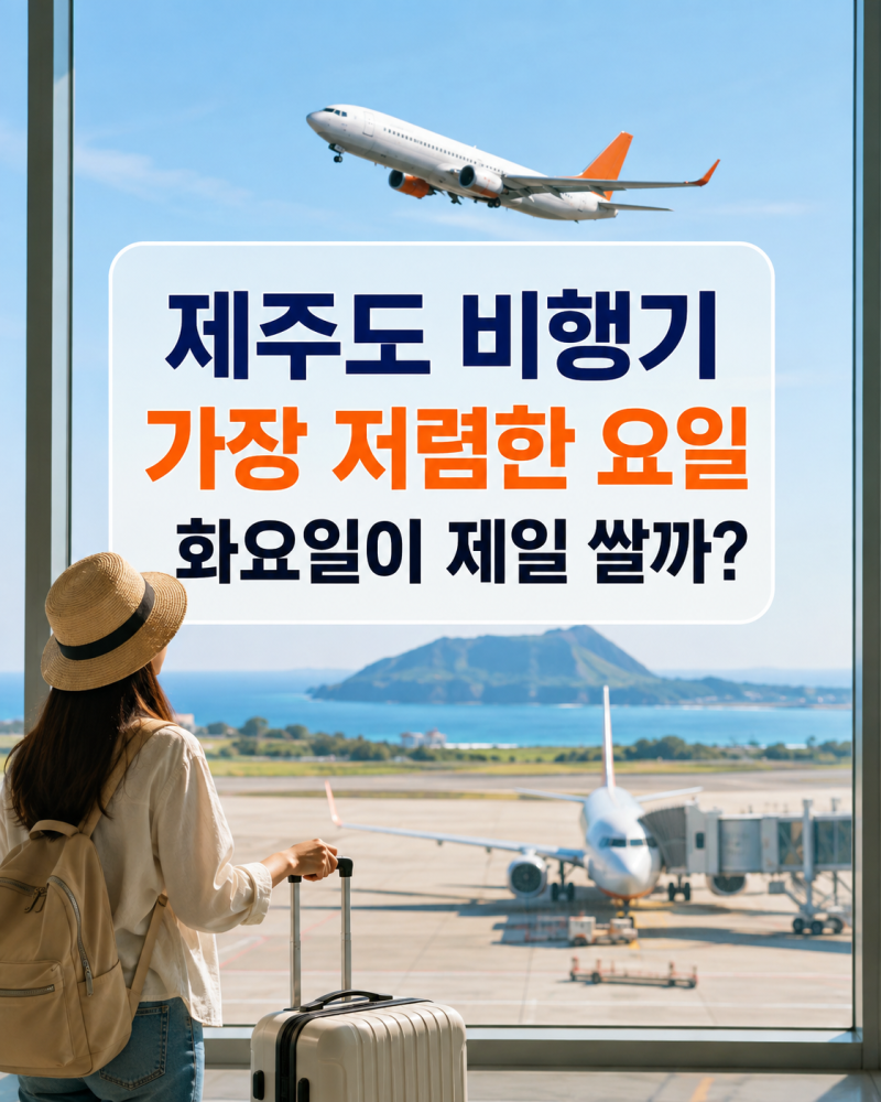 제주도 비행기 가장 저렴한 요일, 화요일이 제일 쌀까?