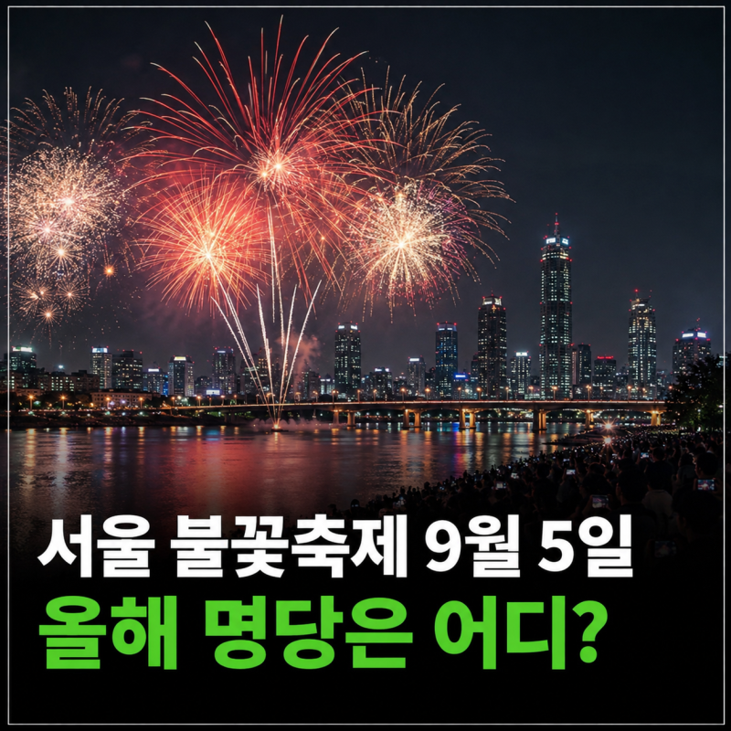 2026 서울세계불꽃축제 날짜·명당 총정리, 여의도 이촌 어디가 좋을까