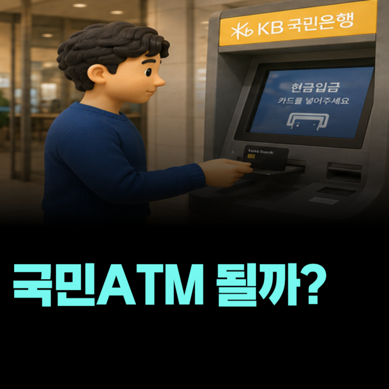 국민은행 ATM에서 토스뱅크 현금입금 가능할까? 체크카드 이용 방법
