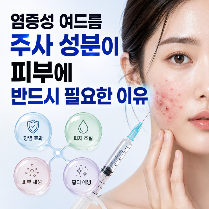 염증성 여드름 주사 성분이 피부에 반드시 필요한 이유