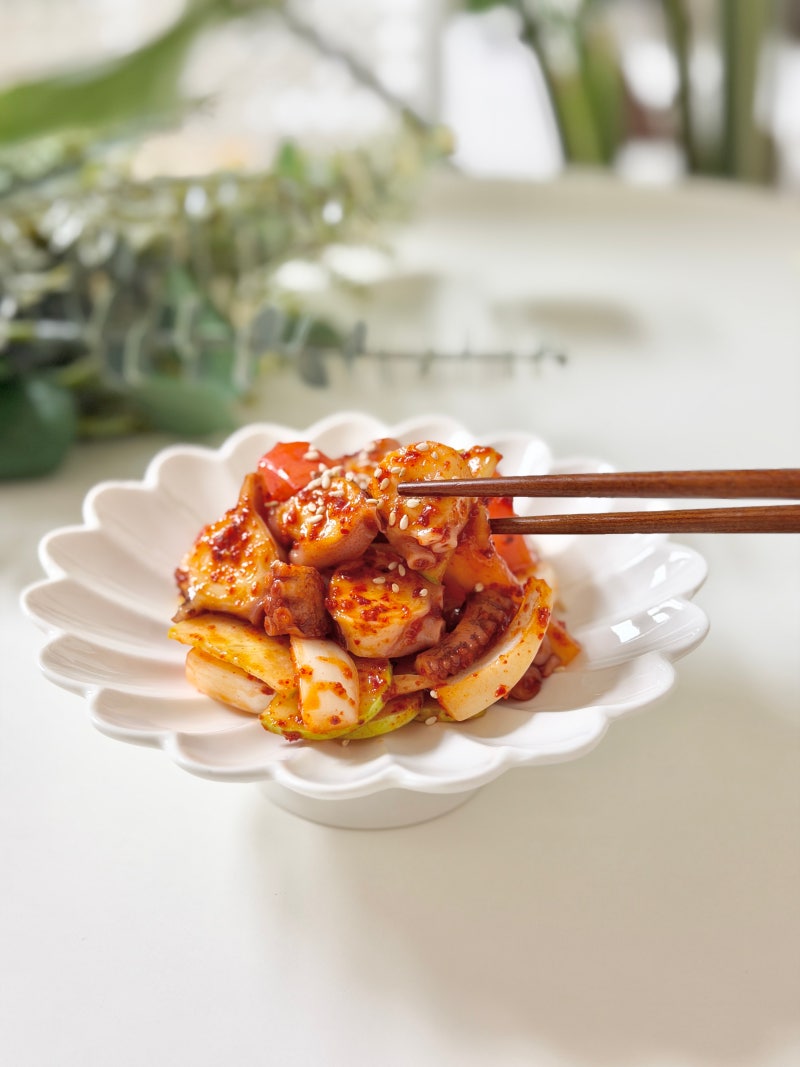 화이트발사믹 활용 초간단 문어초무침 만들기 문어숙회요리