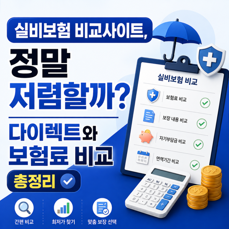 실비보험 비교사이트, 정말 저렴할까? 다이렉트와 보험료 비교 총정리