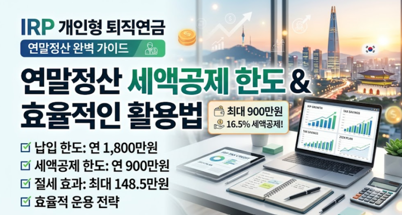 IRP 개인형 퇴직연금 연말정산 세액공제 한도와 효율적인 활용법
