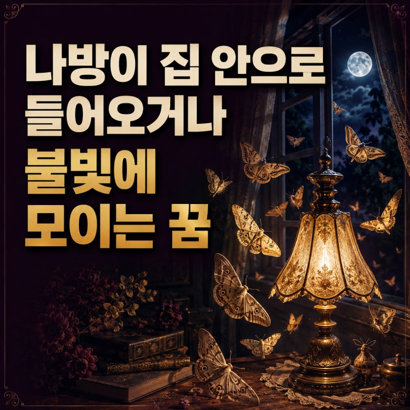 나방이 집 안으로 들어오거나 불빛에 모이는 꿈