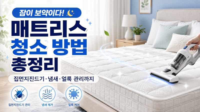 매트리스 청소 방법 총정리｜집먼지진드기·얼룩·냄새 관리까지