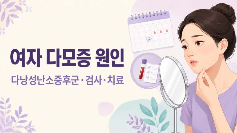 여자 다모증 원인은? 다낭성난소증후군·검사·치료 방법