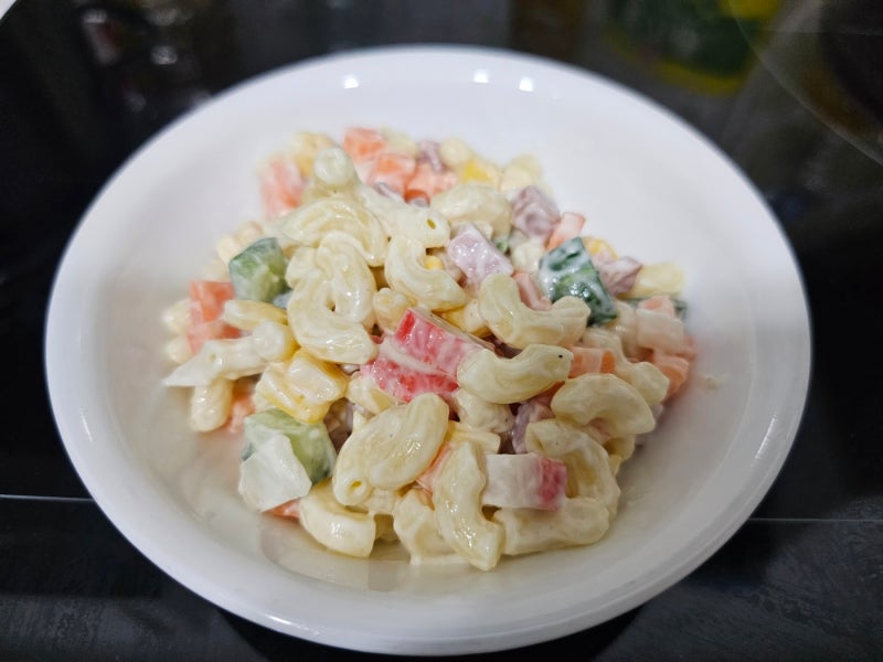 [아이 반찬/간식] 식당에서 먹던 그 맛! 고소함 폭발 마카로니 샐러드 만들기
