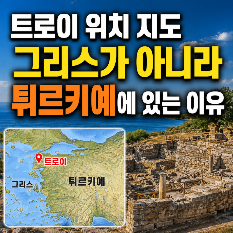 트로이 위치 지도, 그리스가 아니라 튀르키예에 있는 이유