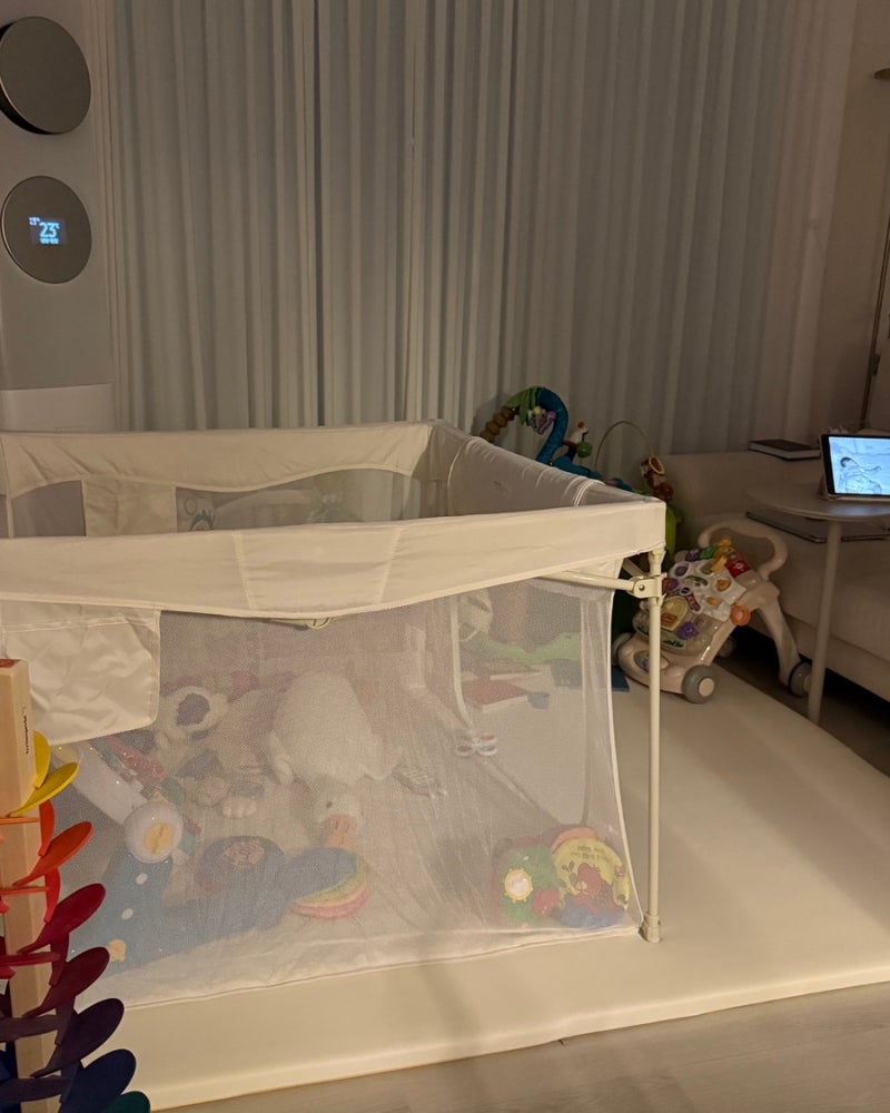 [육아일기] 휴대용 베이비룸 추천 | 맘앤리틀 접이식 사각 베이비룸, 매트까지 내돈내산