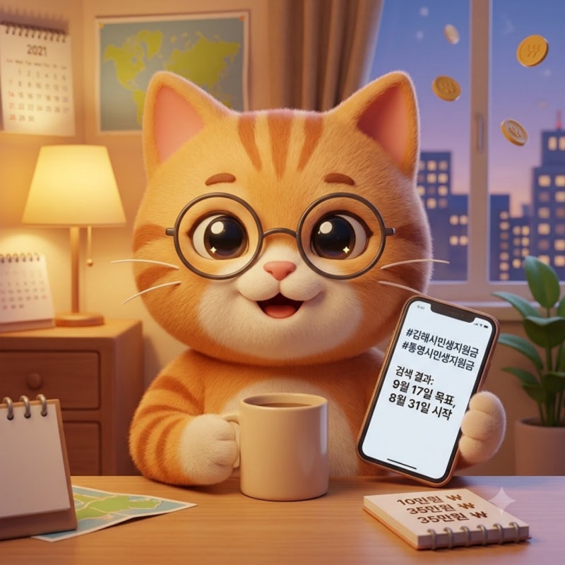 김해시 10만원 통영시 35만원 민생지원금 지급일 정리