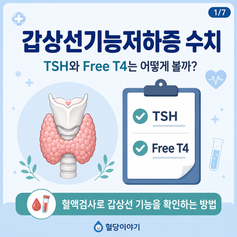 갑상선기능저하증 수치, TSH와 Free T4는 어떻게 볼까?