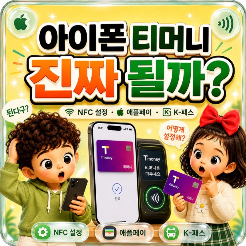 아이폰 티머니 진짜 될까? NFC 설정부터 애플페이·K-패스까지 한방에