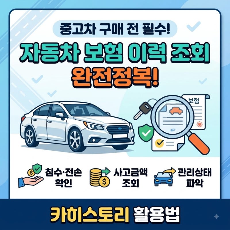 자동차 보험 이력 조회 활용법 총정리 (중고차 구매 전 필수 확인)