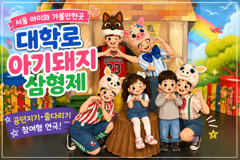 서울 아이와 가볼만한곳 대학로 어린이 연극 아기돼지 삼형제 후기