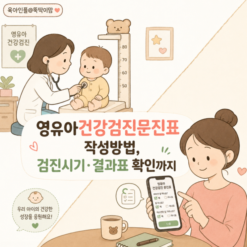 영유아건강검진문진표 작성방법, 검진시기·결과표 확인까지