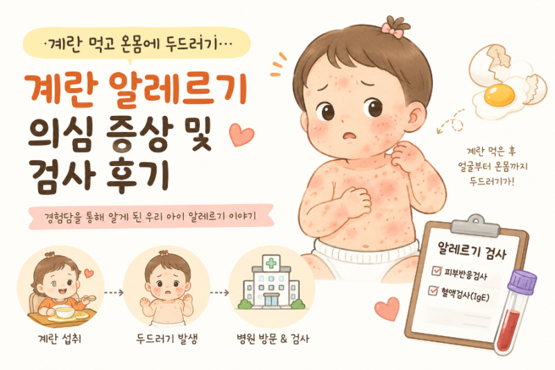 12개월 돌쟁이 셋째 | 계란 알러지 의심 증상 및 병원 진료, 알레르기 검사 후기
