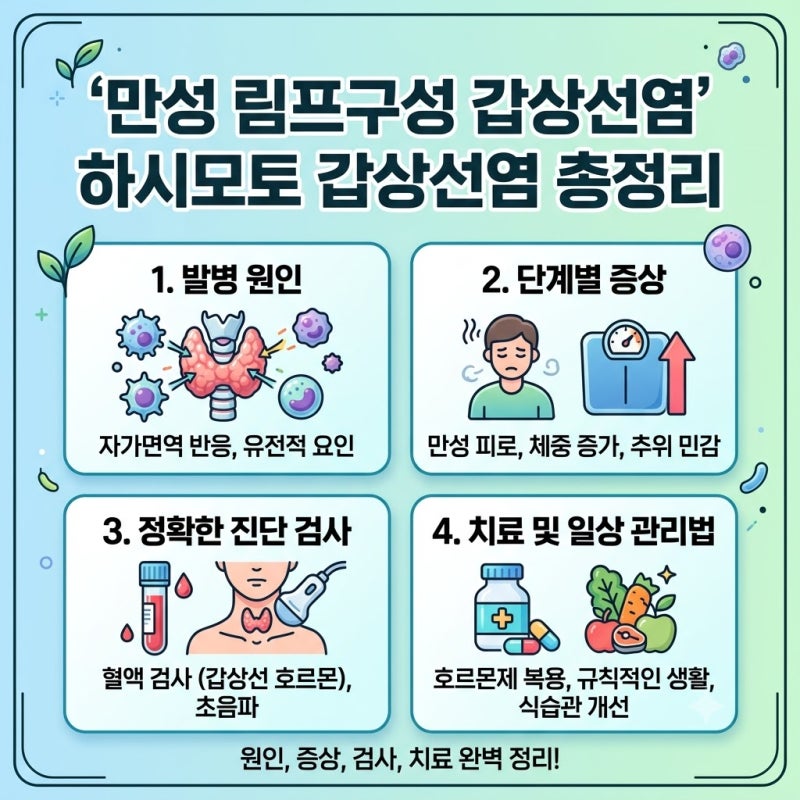 만성 림프구성 갑상선염 원인과 증상, 하시모토 갑상선염 검사 및 치료 관리법 총정리