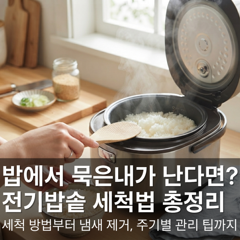 2026 최신 전기밥솥 세척법. 분리형 커버부터 물받이까지 관리 총정리