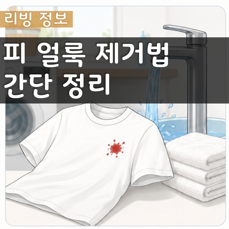 피 얼룩 제거법, 옷 이불 매트리스 간단 정리