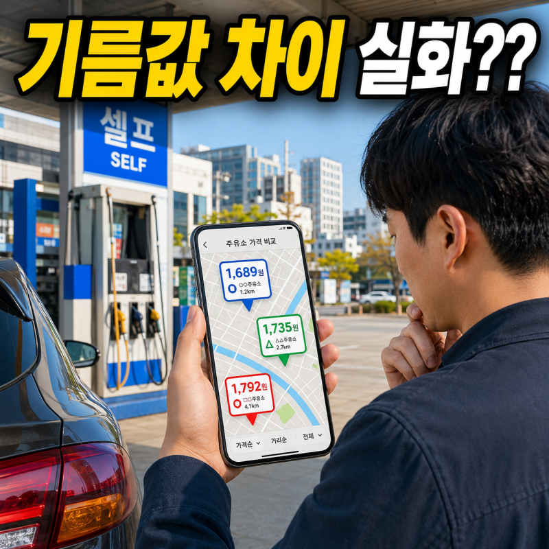 그냥 넣었다가 손해, 근처 최저가 주유소 찾는 법!