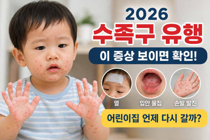2026 수족구 증상·전염기간 총정리｜어린이집 언제 다시 갈 수 있을까?