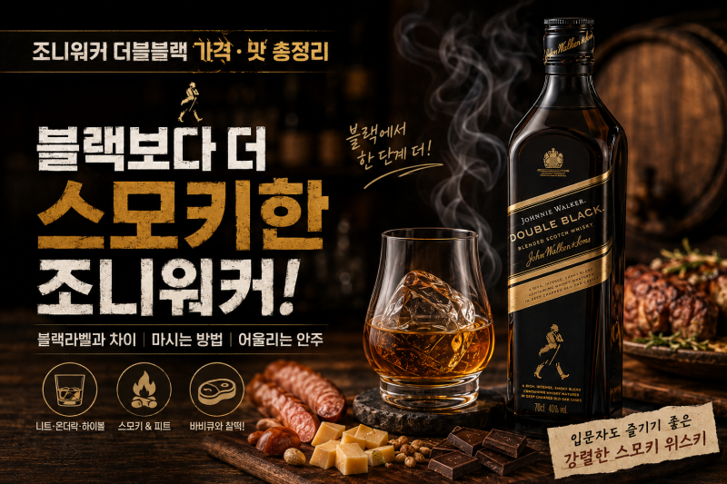 조니워커 더블블랙 가격 맛 총정리｜블랙라벨과 차이, 스모키한 위스키 추천