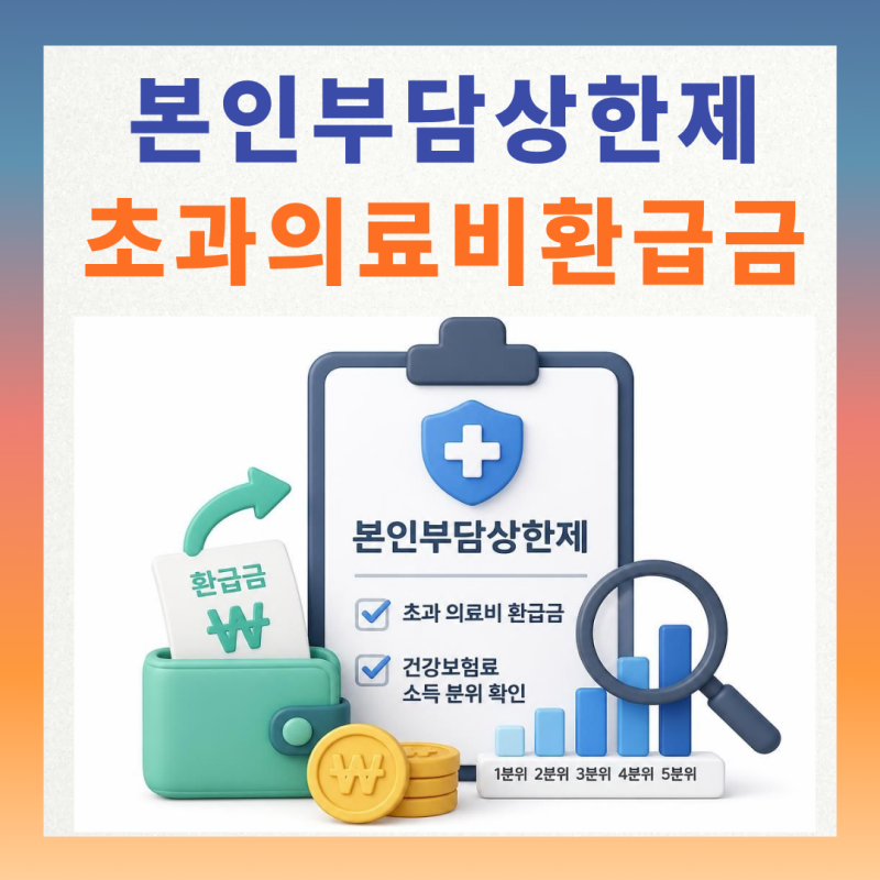 본인부담상한제 초과 의료비 환급금 및 건강보험료 소득 분위 확인법 완벽 가이드