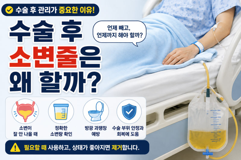 수술 후 소변줄은 왜 할까? 꼭 필요한 이유와 제거 시점