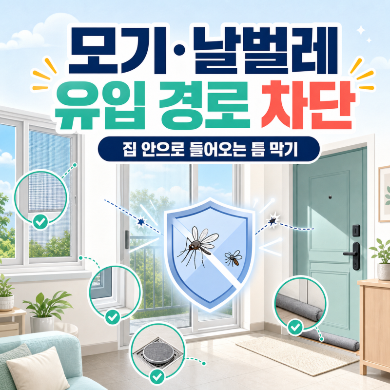 모기와 날벌레가 집에 들어오는 경로 차단하기｜방충망부터 배수구까지 점검법