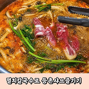 멸치칼국수로 만드는 등촌샤브칼국수 레시피