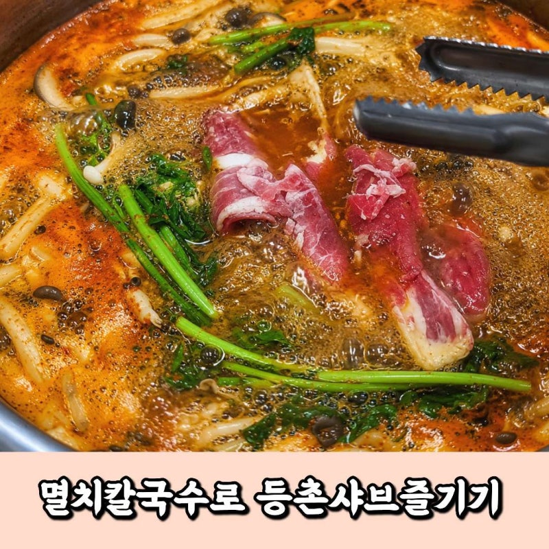 멸치칼국수로 만드는 등촌샤브칼국수 레시피