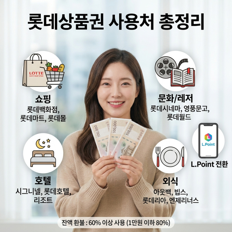 롯데상품권 사용처 총정리 | L.Point 온라인 전환법·사용 불가 매장 체크