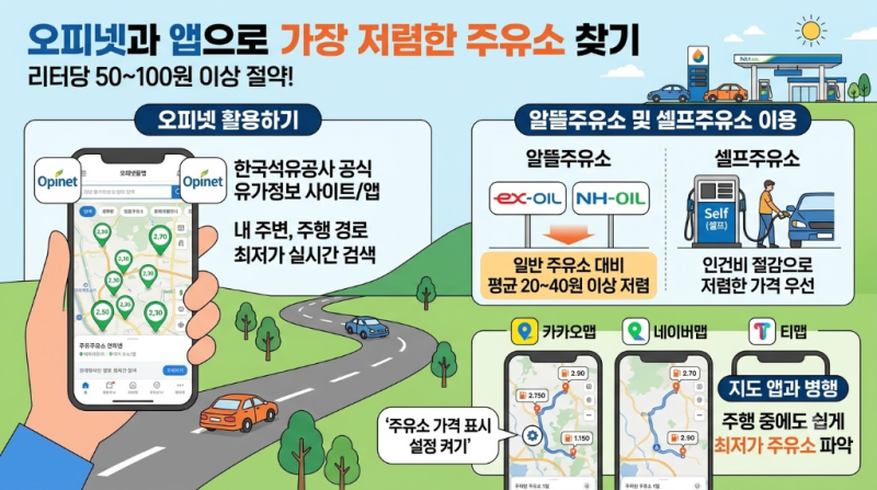 고유가 시대 기름값 아끼는 법 최저가 주유소와 연비 운전 꿀팁 총정리