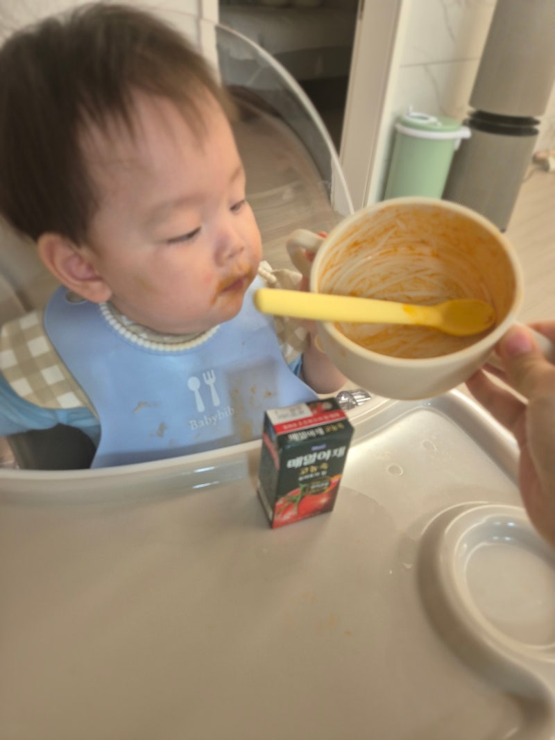 12개월 아기 반찬｜매일야채 고농축 토마토의 힘으로 토마토 계란볶음